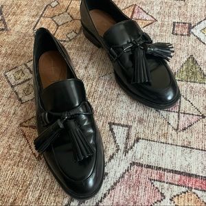 Zara Leather Tassel Loafers